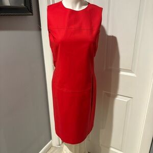 Lauren Ralph Lauren Vibrant Red Sheath Dress. Size 4